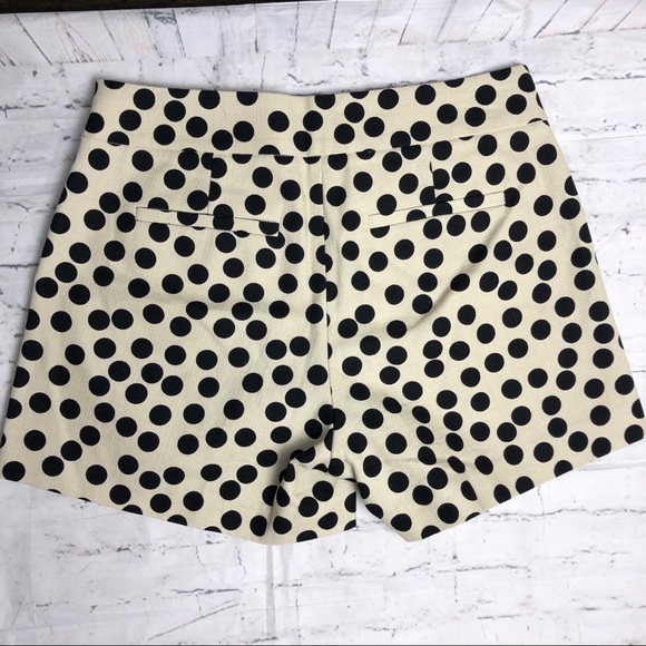 J. Crew Black Polka Dot Pleated Shorts Size 2 - Picture 2 of 5